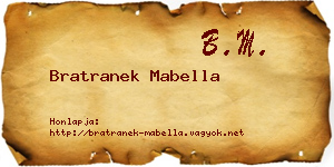 Bratranek Mabella névjegykártya
